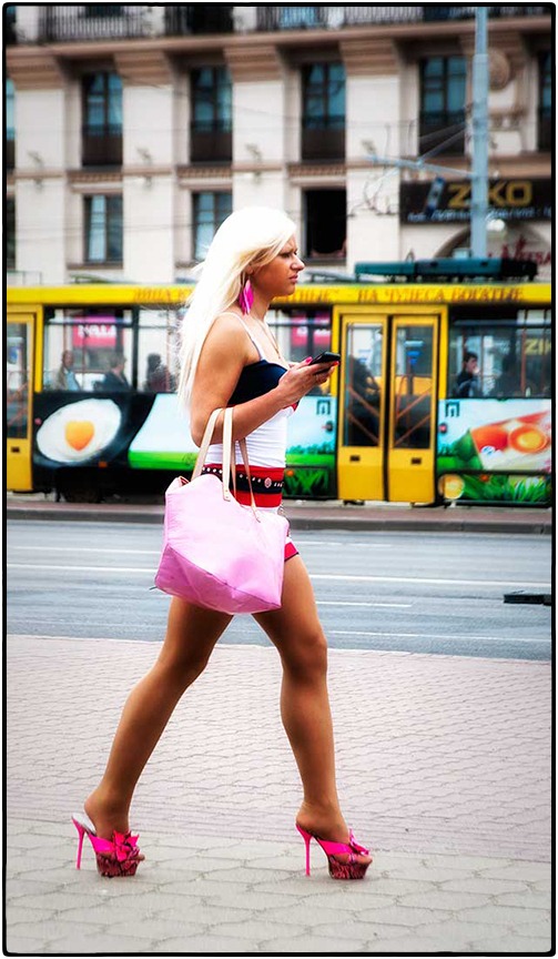 Strutting pretty pink in Minsk