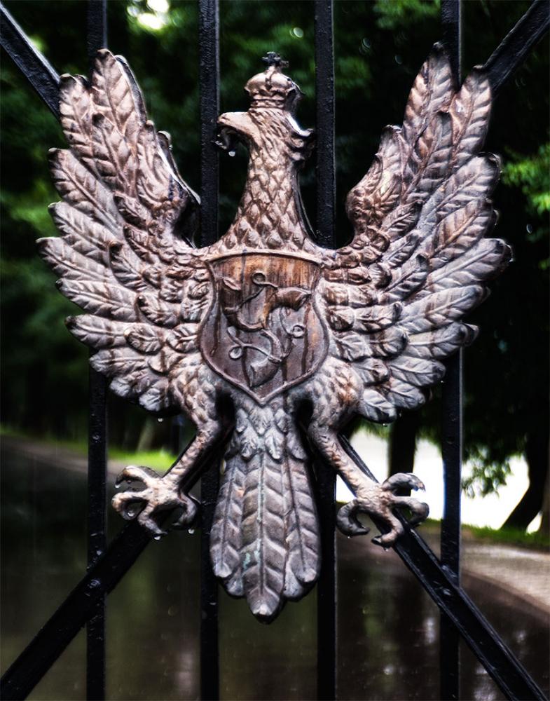 King Radziwiłł's Family Crest - Three Horns on Polish Eagle.