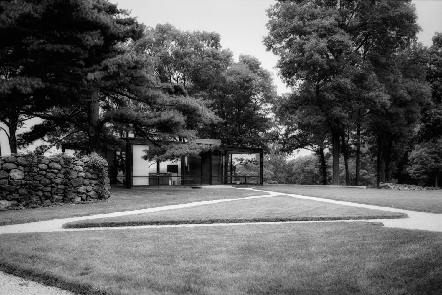 Glass House Front Lawn 1984