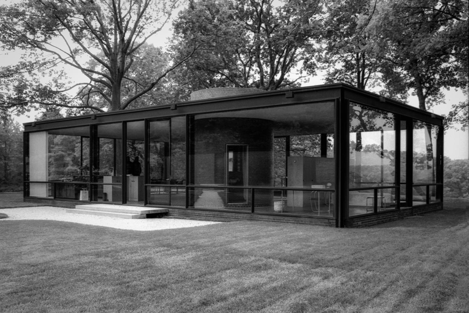 View of Entrance to Glass House